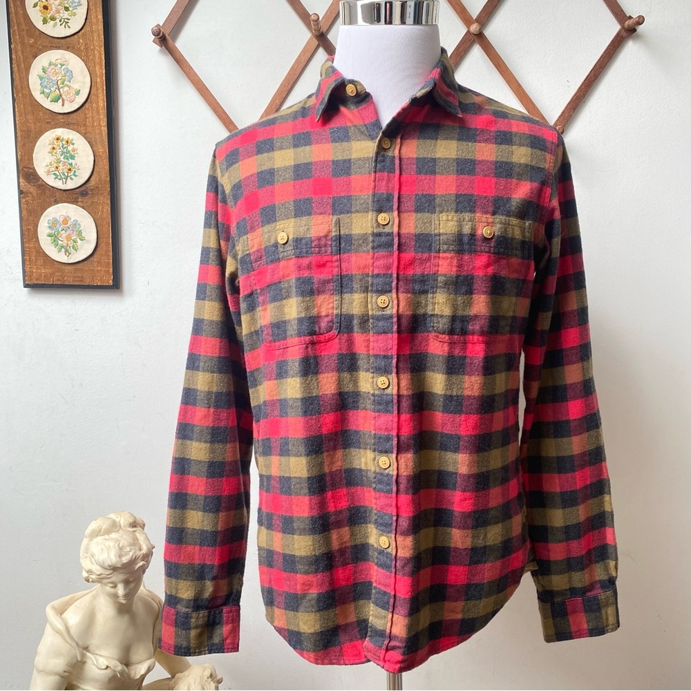 J. Crew Flannel Plaid Button Up Utility Work Shirt